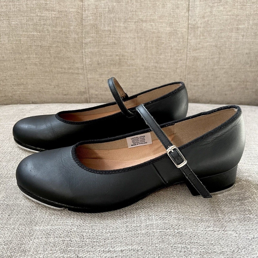 Bloch Black Leather Mary Jane Tap Shoes Techno Tap #2H 9